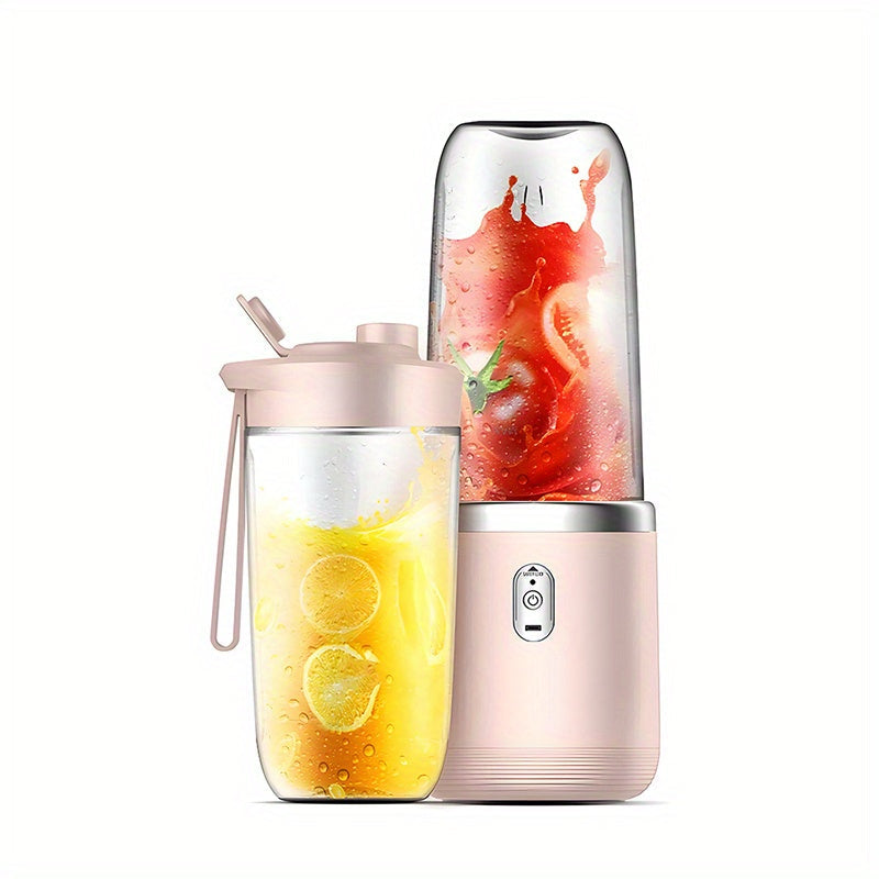 Portable Blender Personal Smoothie Blender USB Rechargeable 6-Blade 13.5oz Travel Cup Mini Blender for Shakes Fruit Juice – Kitchen Home Gym Travel Use