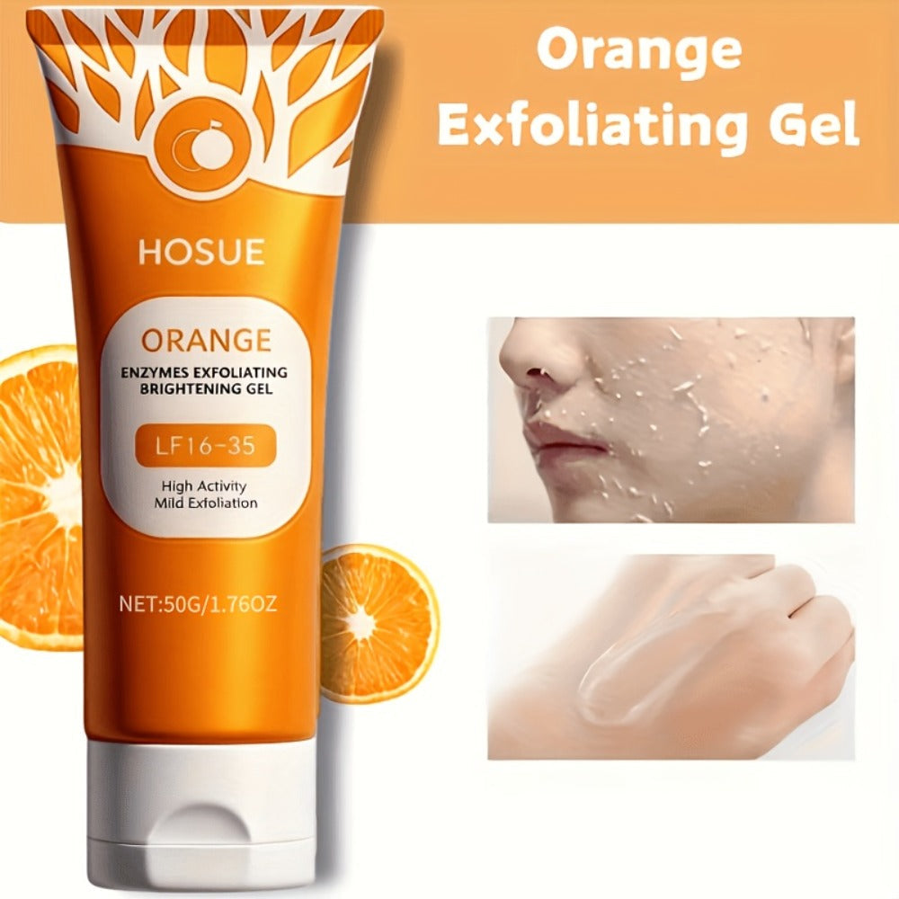 Orange-Label Facial Exfoliating Gel, 50g Tube with Niacinamide, Ascorbic Acid and Orange Fruit Extract Panel