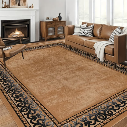 Bohemian Area Rug Machine Washable Non-Slip Vintage Flannel Floor Rug for Living Room Bedroom Home Decor