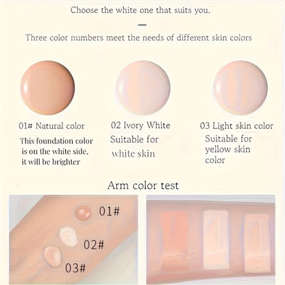 BB Cream Foundation and Setting Powder Set with Brush, Powder Puff and Three Source-Labeled Shades