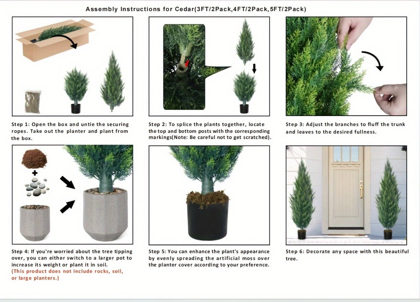 Artificial Cedar Topiary Trees in 2 or 3 Foot Heights with One- or Two-Piece Pack Checkouts