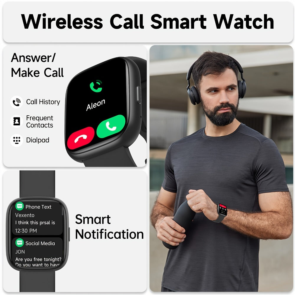 Smartwatch – Alexa Built-in Waterproof 1.83" HD – Wireless Calling, 100+ Sport Modes, Heart Rate SpO2 Sleep Tracker, Optional Woven…