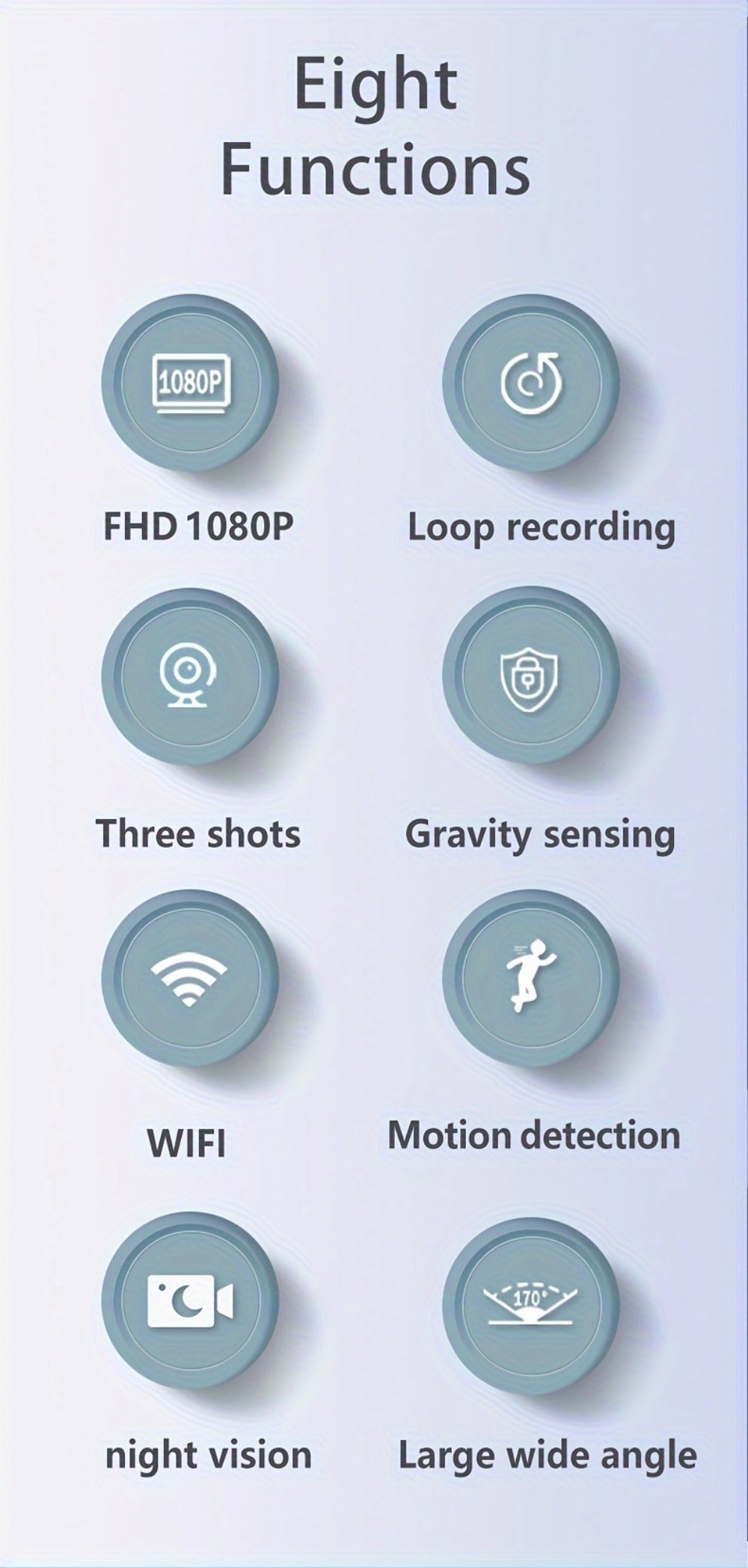 1080P-Labeled Dash Camera with Two- or Three-Lens Options, Screen and Optional WiFi or 32GB Card