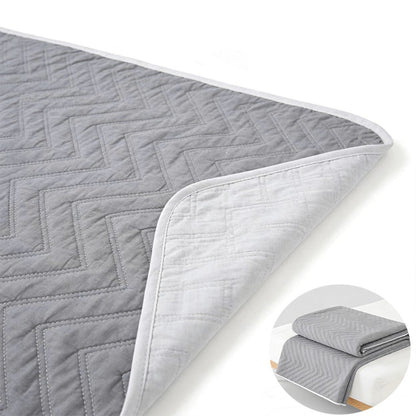 Gray Flat Mattress Protector Pad in Twin, Full, Queen or King Dimension-Labeled Checkout Options