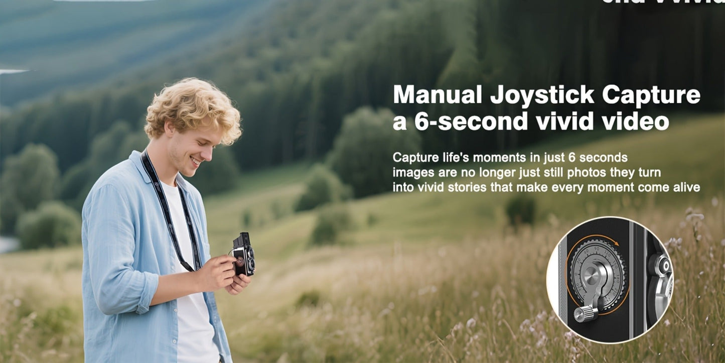 Digital Camera CHUZHAO Retro TLR-Style Model with 12MP Capture Marking, 1080P Video, Autofocus and Dual Filters