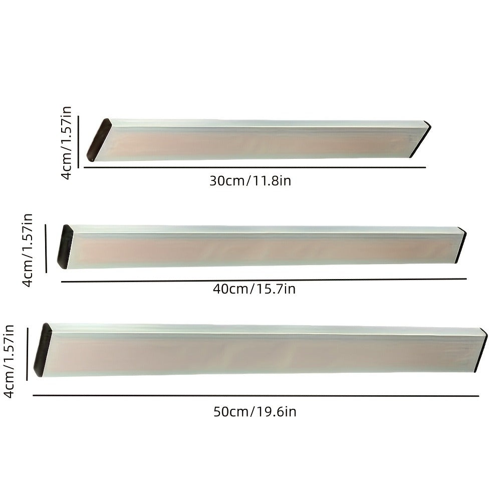 Magnetic Knife Holder Wall Mounted – Stainless Steel Punch-Free Knife Strip Rack for Kitchen, Holds Chef Knife Santoku Bread Knife, No-Drill Knife Bar for Home Restaurant Kitchen Organization