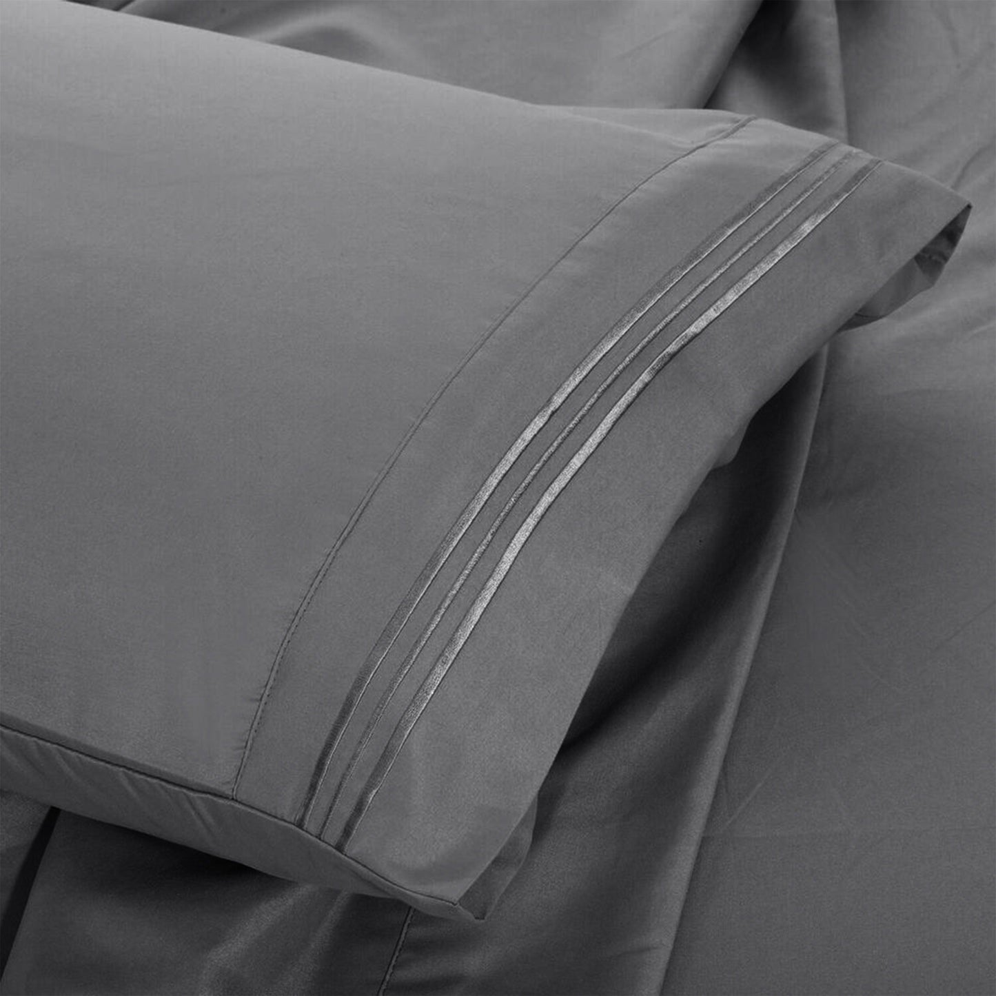 Bed Sheet Set 1800-Series Microfiber with Six Fitted-Sheet Sizes and Twenty Solid Color Choices