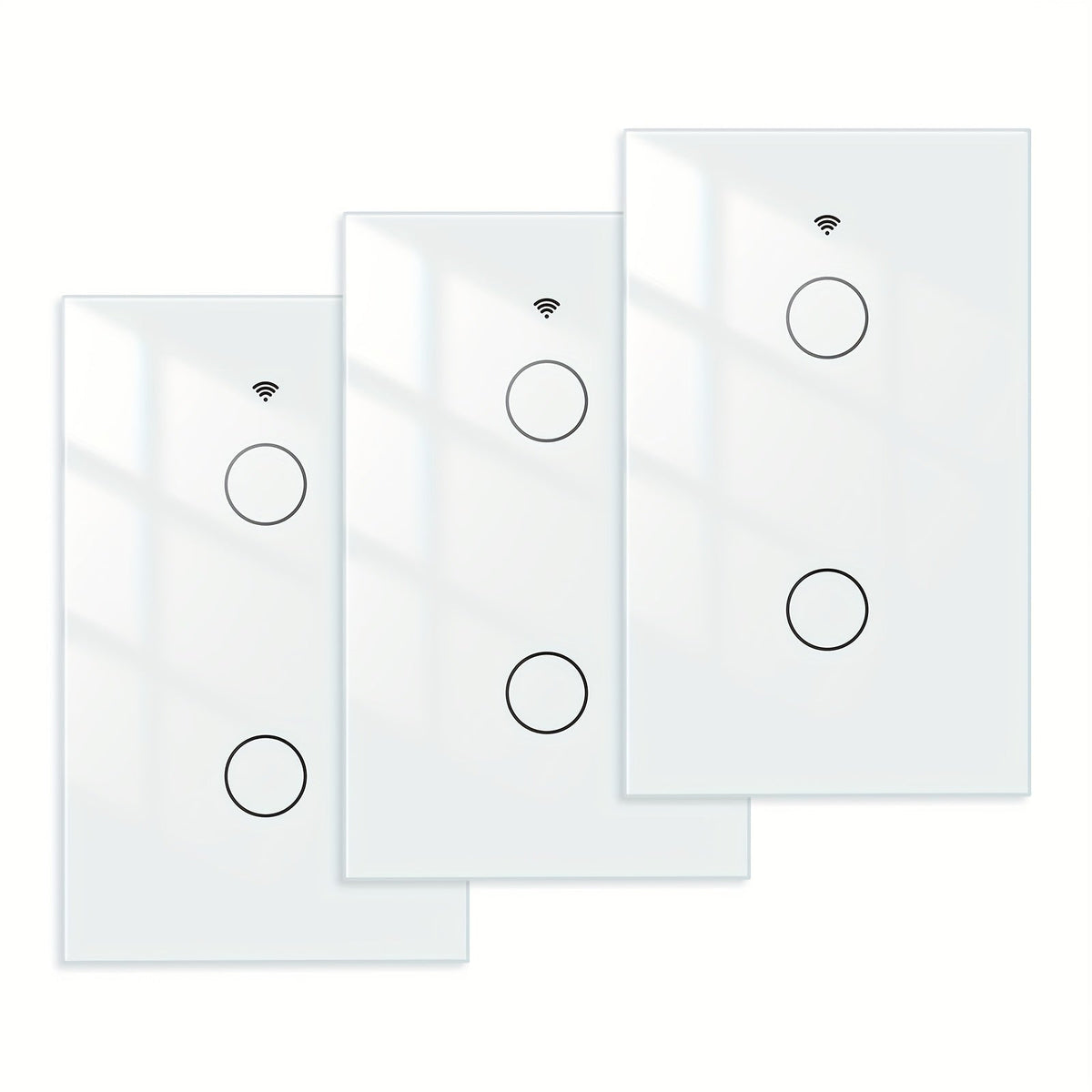 No Neutral Wire Smart Touch Wall Switch MOES WiFi 1/2/3 Gang Single Fire, Works with Alexa & Google Home