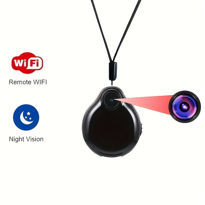 Mini Spy Body Camera WiFi Wearable Micro Hidden Cam, Motion Detection, Video & Voice Recorder, Built-In Battery – Portable Covert Nanny Surveillance Webcam for Home Security Travel Personal Safety
