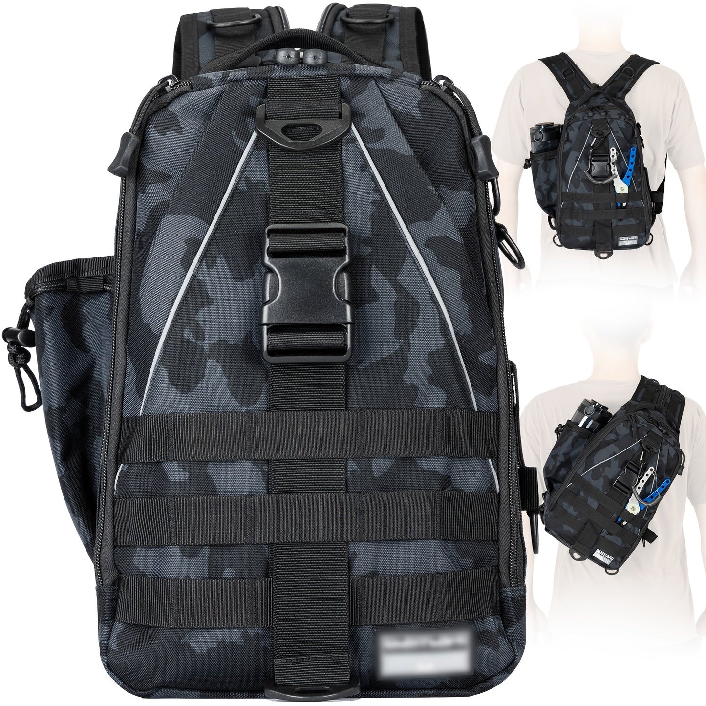 Waterproof Fishing Backpack Tackle Sling Bag – Rod Holder Daypack for Shore, Kayak & Fly Fishing | Men Women Outdoor Gear