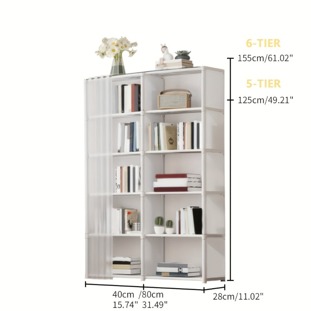 Clothing Rack Storage Organizer Single or Double Row, 15.75 or 31.5 Inch in Black or White