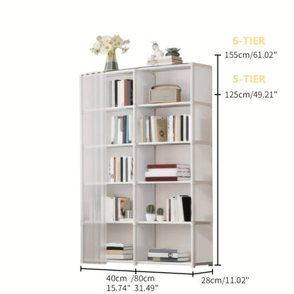 Clothing Rack Storage Organizer Single or Double Row, 15.75 or 31.5 Inch in Black or White