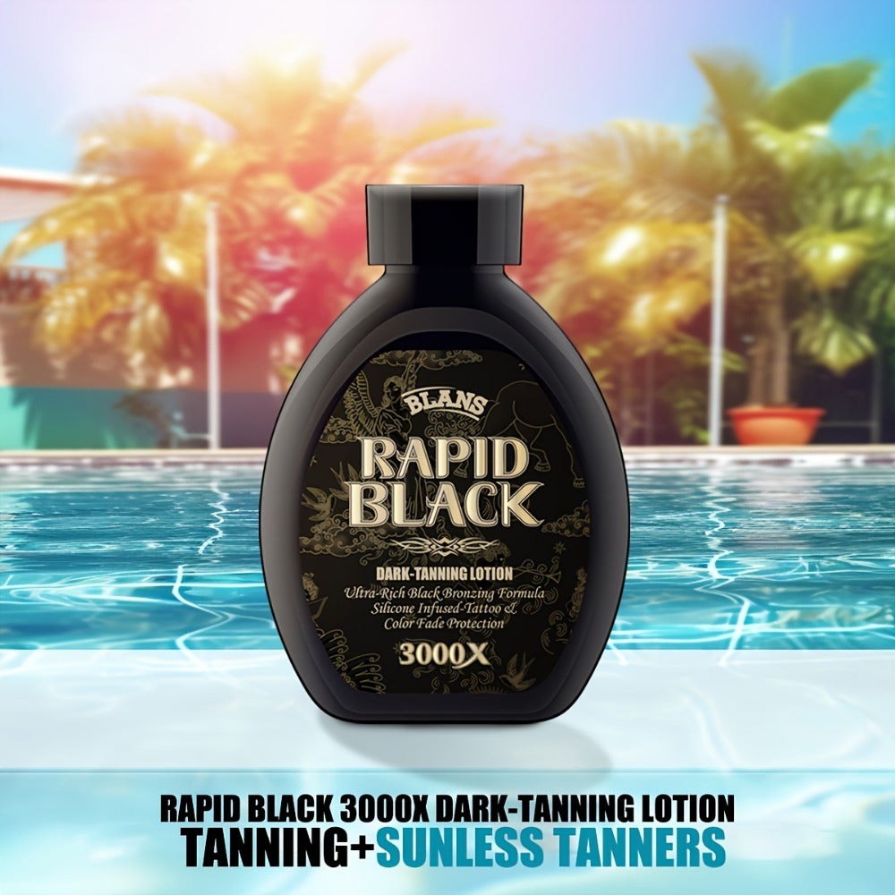 Black Flip-Cap Self-Tanning Lotion 200ml with Coconut and Glycerin Labeling for Body Application