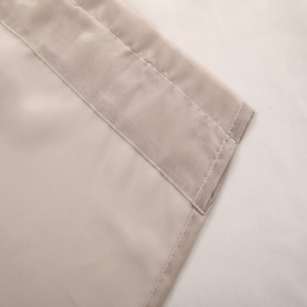 Two-Panel Solid Sheer Curtains with Rod-Pocket Header, Seven Colors and Four Size Configurations
