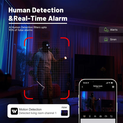 Security Camera 4MP Indoor Model with Dual-Band WiFi, 360 Pan-Tilt, Color Night Vision and Two-Way Audio