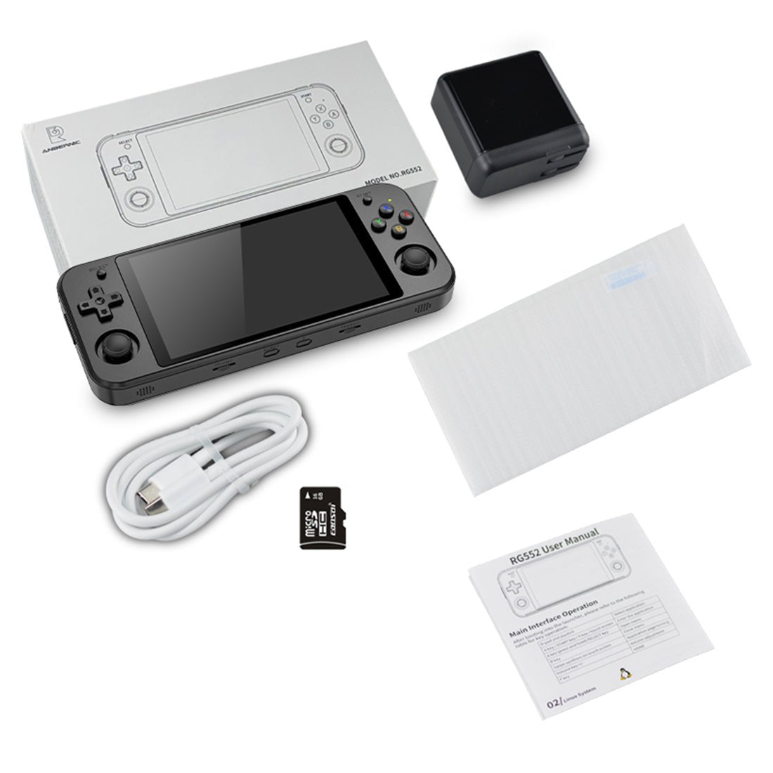 Handheld Game Console Anbernic RG552 with 5.36-inch IPS OCA Full-Lamination, 64GB, 128GB or 256GB Options, 3200mAh Battery, Android 7