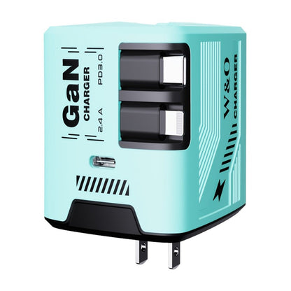 GaN Wall Charger 120W Fast with Retractable Built-In Cable & Foldable Plug – Compact Portable Travel USB-C Adapter for iPhone 17 16 15 14 Pro Max, Samsung Galaxy Ultra, Android Devices, 6 Colors