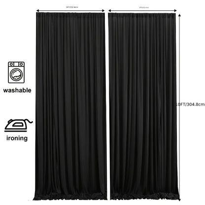 Two-Piece Photography Backdrop Curtain Set with 150 cm Width and 215 cm or 300 cm Height Options