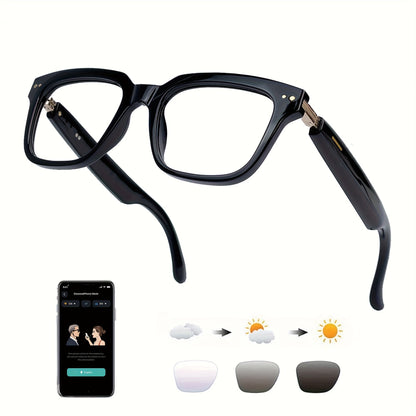 Smart Glasses 160-Language Translation Eyewear with Bluetooth 5.3 Open-Ear Audio and 18 Frame Options