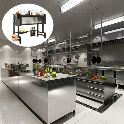 Dish Drying Rack Multi-Tier Kitchen Countertop Drain Rack with Dustproof Cover for Home Cooking, Dining and Outdoor Meals