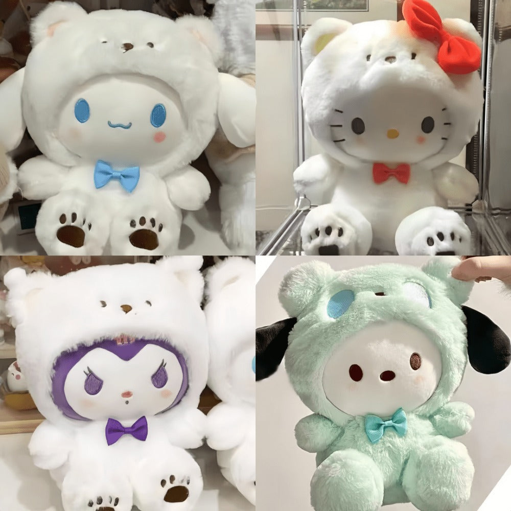 Plush Toy – Big-Eared Puppy Character Doll in White, Blue Jade or Pudding Color Styles for Collecting