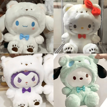 Plush Toy – Big-Eared Puppy Character Doll in White, Blue Jade or Pudding Color Styles for Collecting