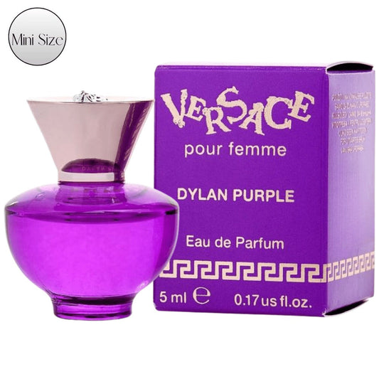 Versace Dylan Purple Pour Femme Perfume for Women EDP Travel Spray 5ml Authentic Floral Fruity Grape Peony Musk Long Lasting Portable Atomizer Gift for Her 0.17 fl oz
