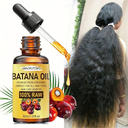 Batana Oil 30ml Cold-Pressed — Multi-Use Hair Growth & Scalp Strengthening Oil for Hair, Eyelashes & Eyebrows | Repairs Damage, Soothes Dry Scalp & Adds Shine | All Hair Types Unisex
