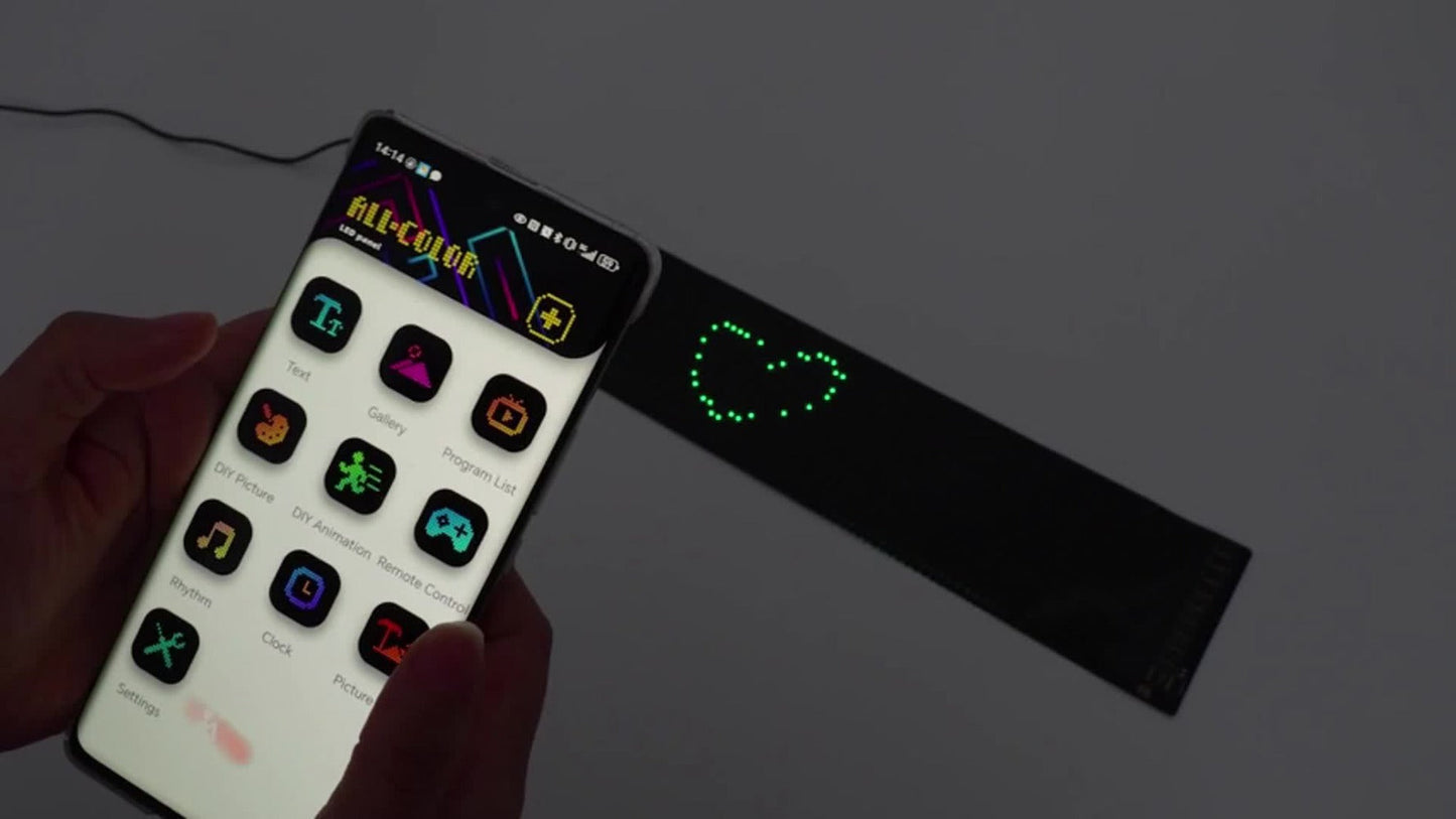 Flexible LED Dot Matrix Display with Remote Control - APP & USB Powered Programmable Scrolling Sign, 8 Dynamic Modes for Car Window Store Shop Hotel Holiday Decoration