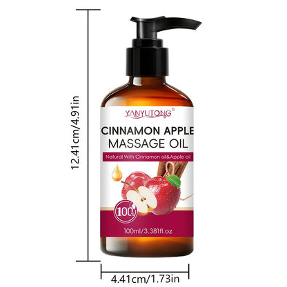 100 ml Pump-Bottle Massage Oil in Lavender, Sakura, Cinnamon Apple or Rosemary, Plus Five-Bottle Gift Set