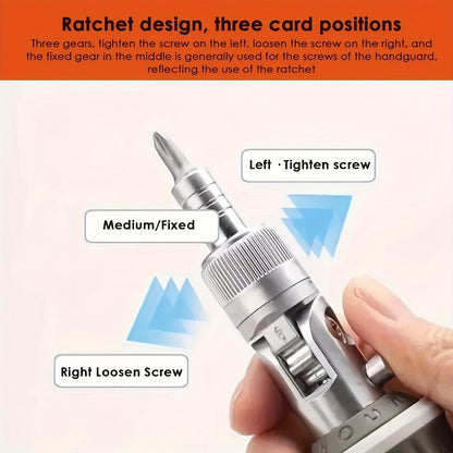 8-in-1 Ratcheting Screwdriver Set Magnetic Tip Multi Bit Tool Kit for DIY Home Projects for Entryways, Bedrooms and Living Spaces