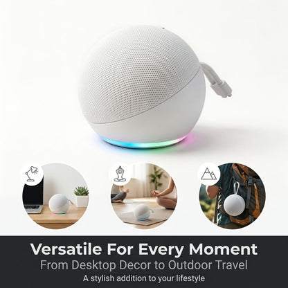 Portable Bluetooth Speaker Spherical Model with RGB, TWS, Subwoofer, 360° Listing and Included Base
