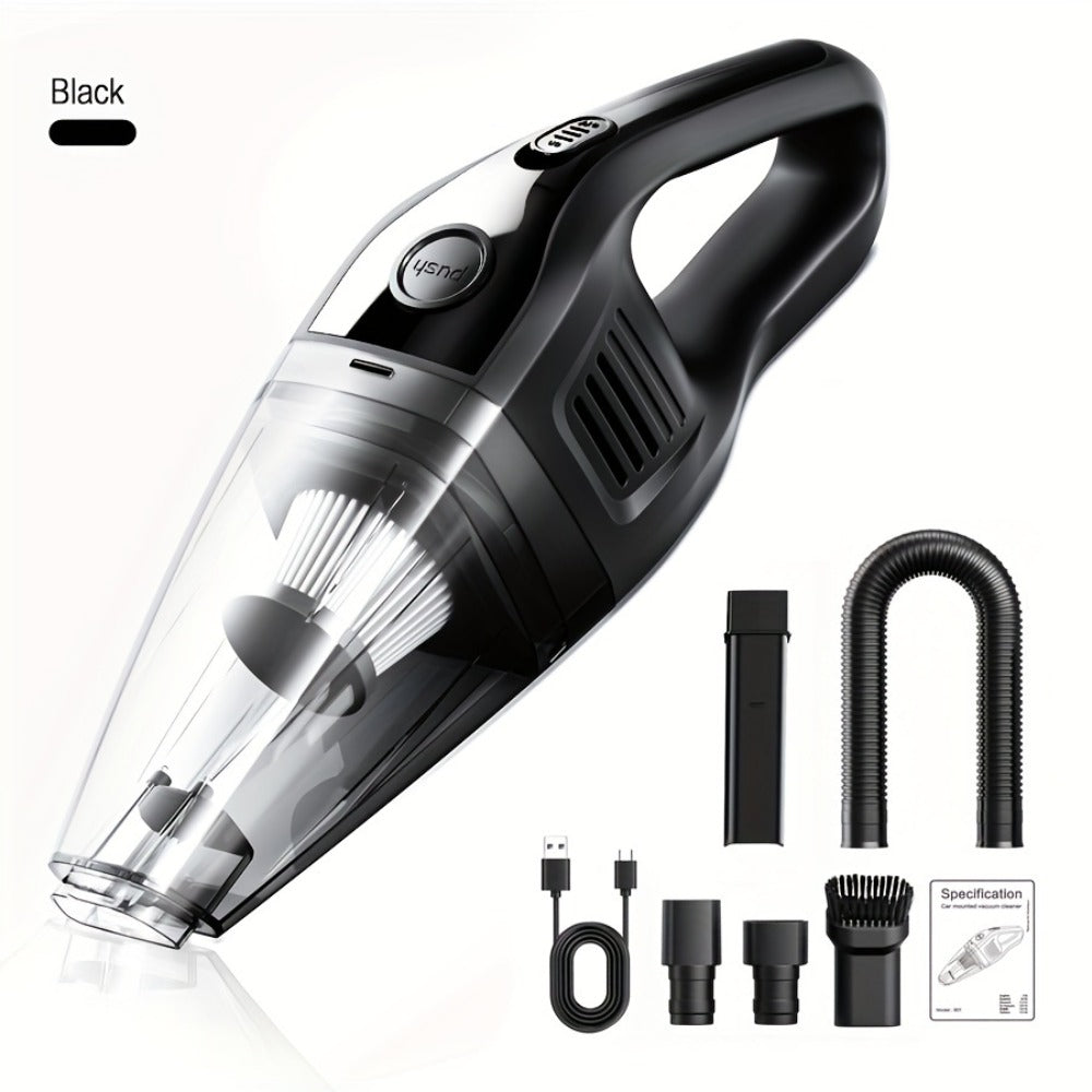 Wireless Car Vacuum Cleaner 5000PA - USB Charging, One-Click Dust Empty, 2000mAh Rechargeable, 40dB Low Noise, Portable Handheld Auto Vacuum for Cars, Home, Office & Pet Hair, 6 Colors