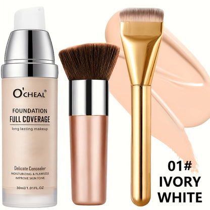 Air Cushion Foundation Compact with Four Exact Ivory, Light Brown, Nude and Porcelain Checkout Shades