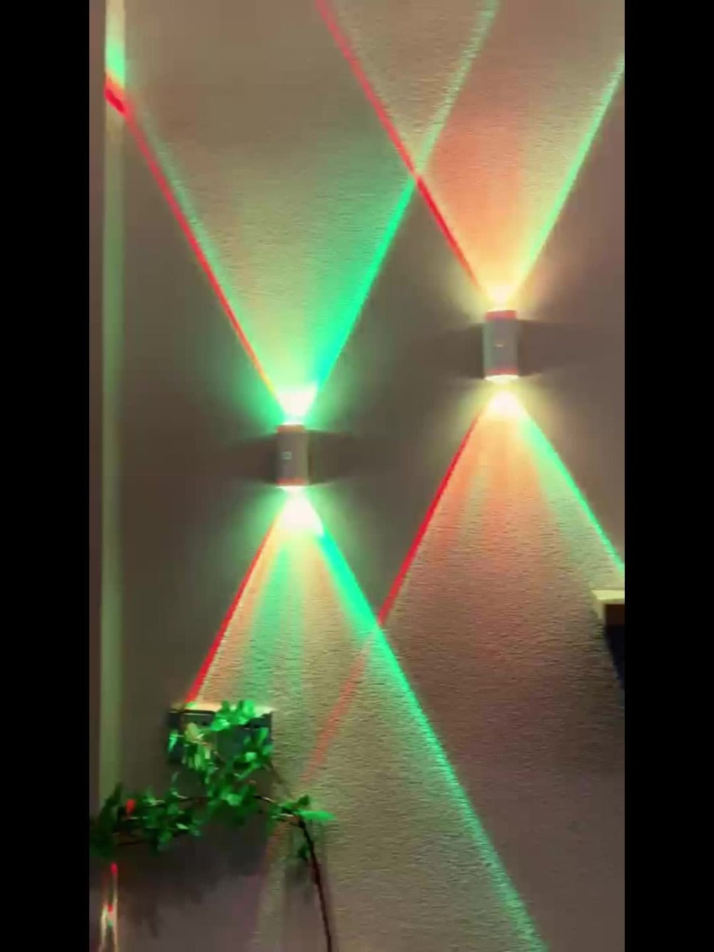 Rechargeable RGB Magnetic Wall Night Light Set with Motion Sensor in Black or White, Two- or Four-Pack