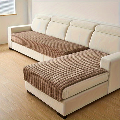 Sofa Cover Quilted-Texture Two-Piece Set with 35.4 x 82.7 and 35.4 x 62.9-Inch Panels in Five Colors