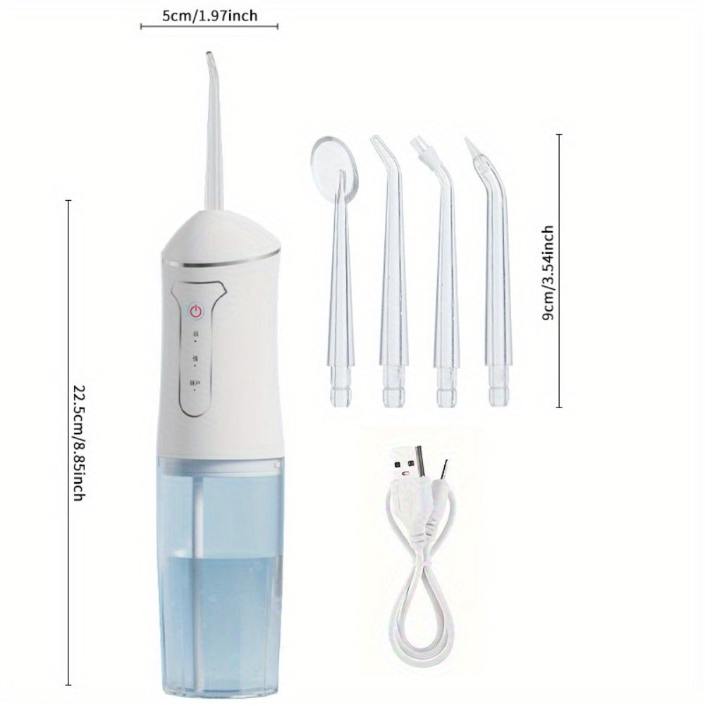 Water Flosser Cordless Three-Mode Design with Four Nozzles, USB Charging and Four Color Options