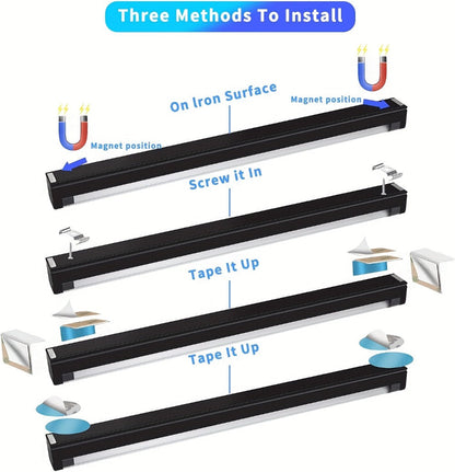USB UV Black-Light Bar Set with Inline Switches, Mounting Hardware and 2-, 4-, 10-, 12- or 14-Pack Options