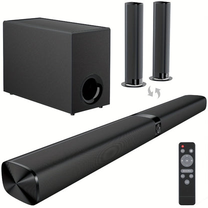 Mighty Rock 32-Inch Detachable TV Soundbar and Subwoofer Set with ARC, Optical, AUX and Remote Control
