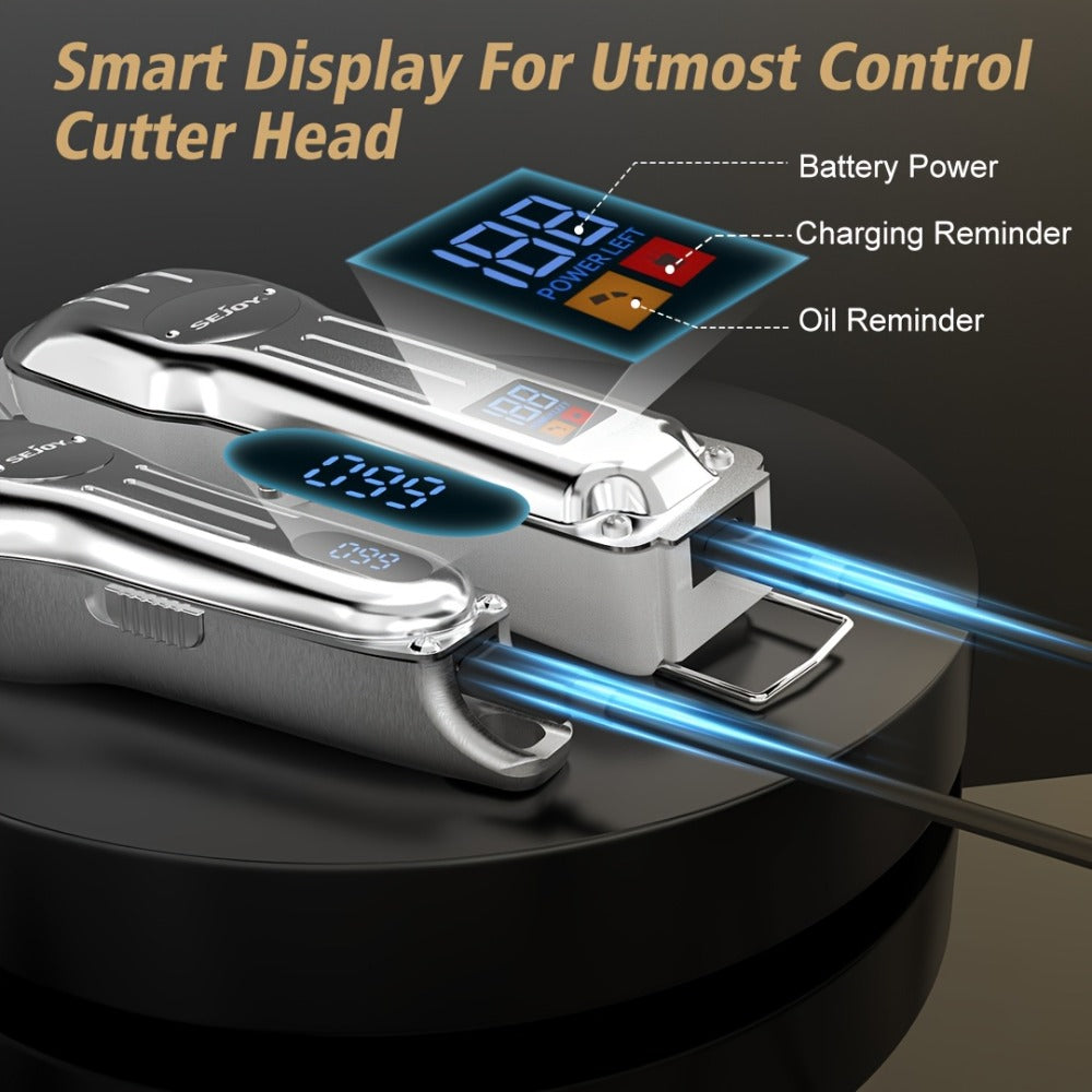 Hair Clipper Seacol Cordless Clipper Configurations with LED Displays, USB Charging and Guide Comb Accessories