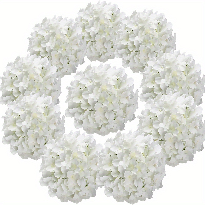 Artificial Hydrangea Flowers with Stems 60 Pack – Fake Hydrangea Flower Heads for Wedding Centerpieces, Bouquets, DIY Home Decor, Garden & Party Arrangements | Realistic Silk-Look Floral Decor