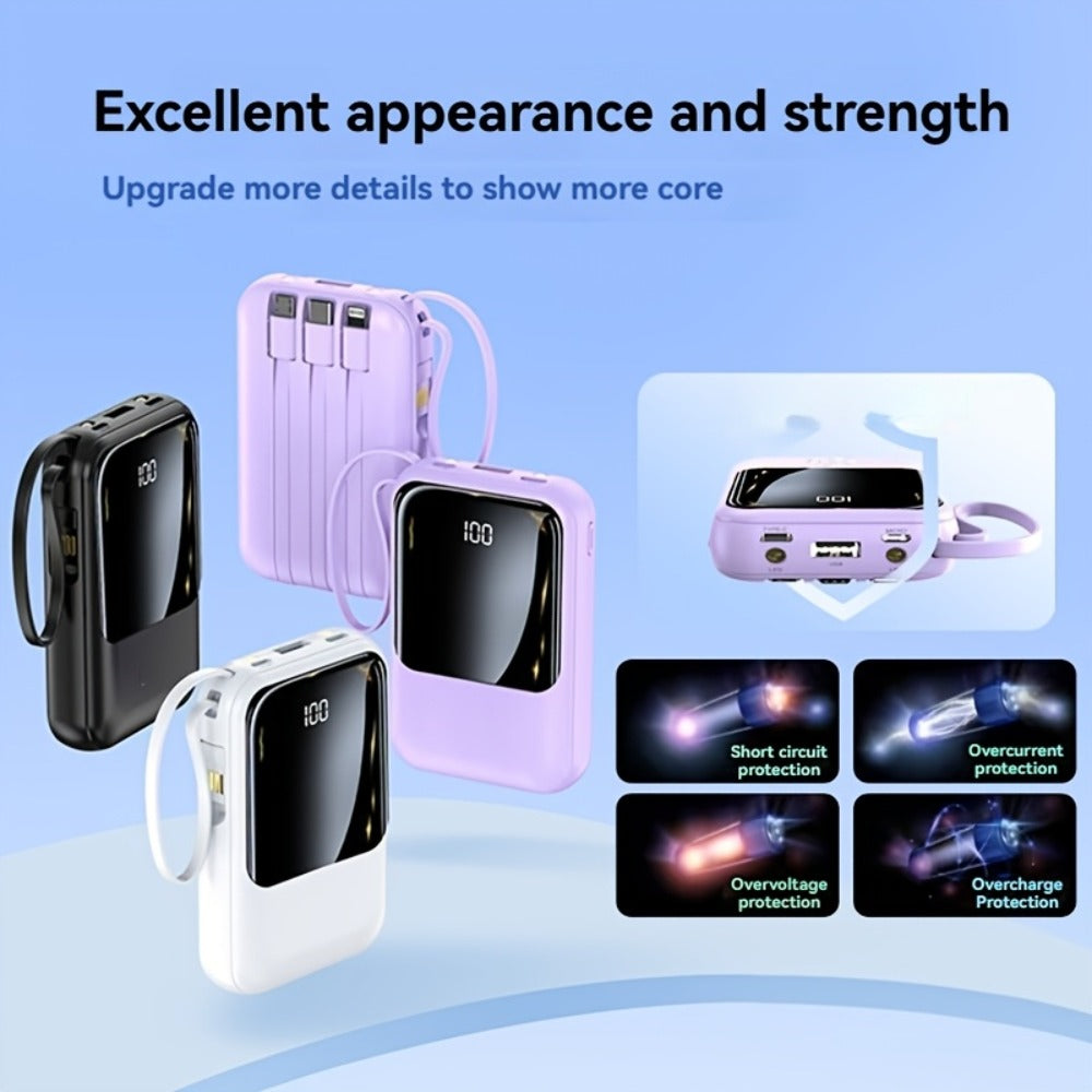 21000mAh Mini Power Bank 22.5W Fast Charging Ultra-Thin LED Display Compact External Battery Pack for iPhone Android Samsung – Slim Portable Charger Holiday Gift