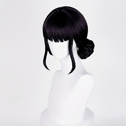 K-Pop Cosplay Wig Long Straight 30 Inch – Korean Idol Costume Hair for Halloween, Anime Convention & K-Drama Character Dress Up, Rose Red, Purple & Black Purple Colors for Women & Girls