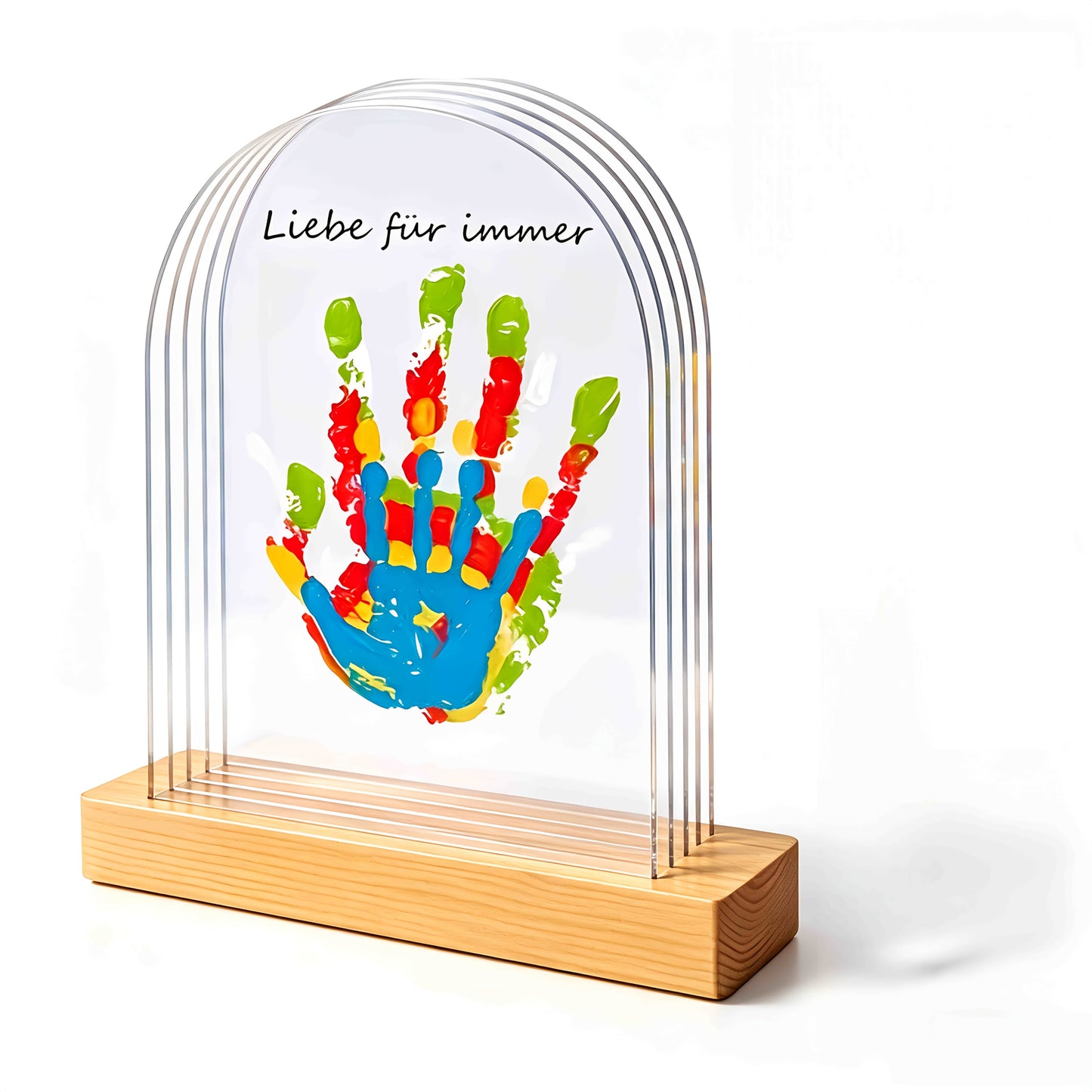 Family Handprint Kit with 4 Slots & 6 Colors – Memory Frame Keepsake Gift