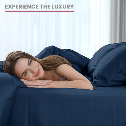 Bed Sheet Set Microfiber with Size-Dependent 3- or 4-Piece Contents and Six Documented Bed Dimensions