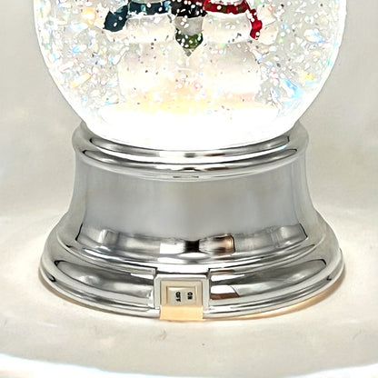 Snowman Water Globe Candle Holder Pedestal Compatible with Bath & Body Works 3-Wick Candles - Winter Christmas Centerpiece Table Decor