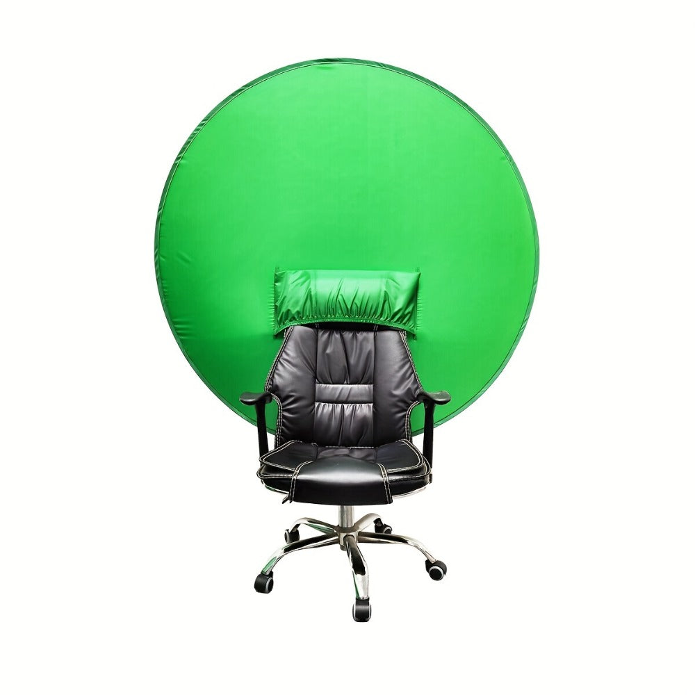 Chair-Mount Green Screen Backdrop in Medium or Large, Foldable Chroma Key Background for Video Calls