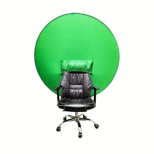 Chair Mount Green Screen Backdrop Collapsible Chroma Key Background for Streaming Vlogging Video Calls Zoom Portable Wrinkle-Resistant Polyester Easy Setup for Home Studio Content Creators