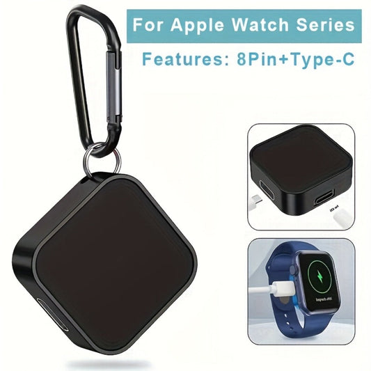 Portable Watch Charging Case with Carabiner, Square Magnetic Cradle and Six Color Checkout Options