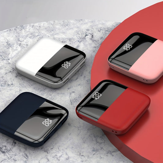 Power Bank 10000mAh Mini with USB-C 5V/2A, Dual USB Outputs and Four Colors for Pocket Travel